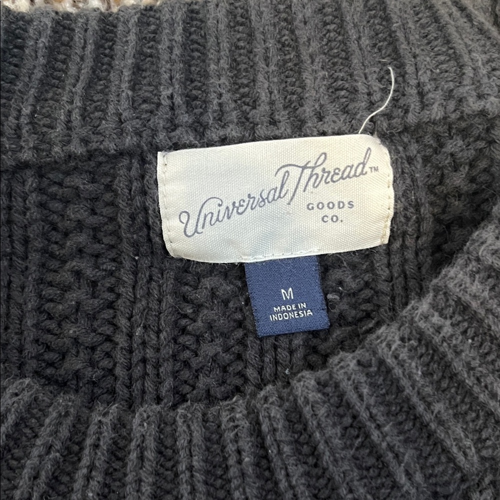 Universal Thread Black Ribbed Sweater - Picture 2 of 5